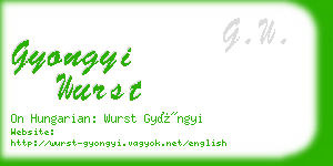 gyongyi wurst business card